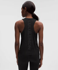 lululemon Zoned Ventillation Cropped Running Tank - BLACK