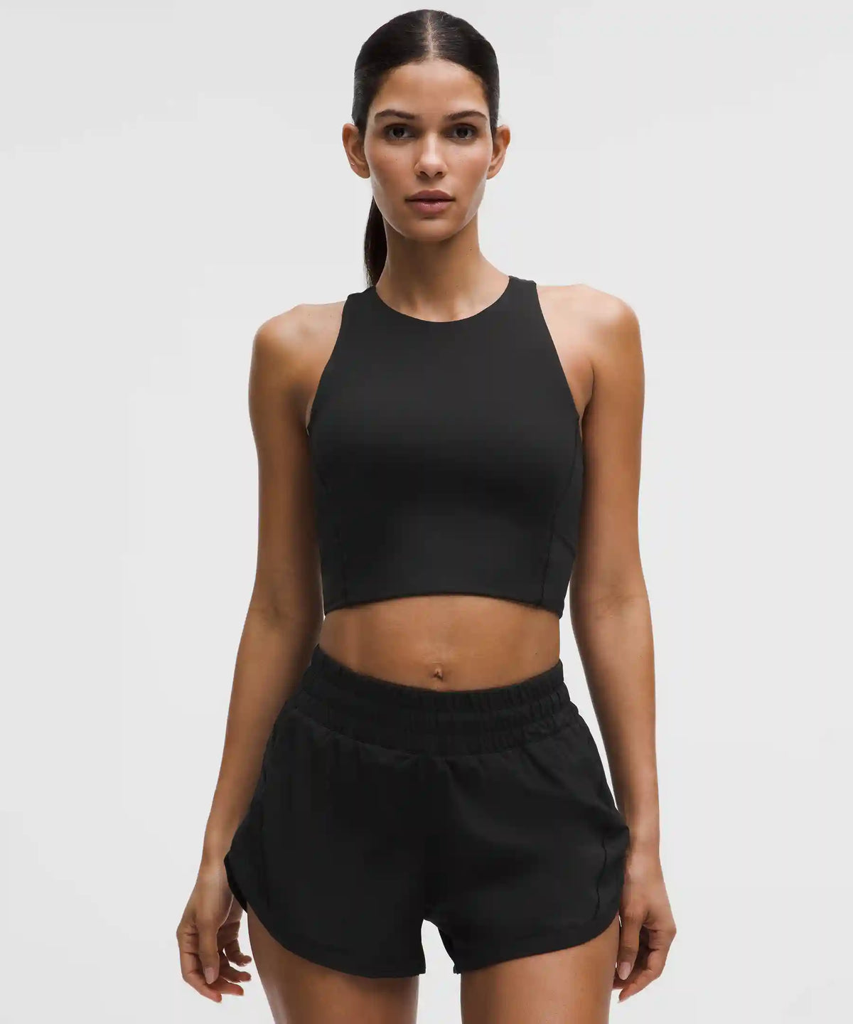 lululemon Swift Speed Cropped Tank Top B/C Cup - BLACK