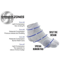 OS1st BR4 Bunion Relief Sock - BLACK