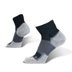 OS1st WP4+ Wide Wellness Performance Quarter Crew Sock - BLACK