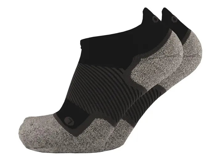 OS1st WP4+ Wide Wellness Performance No Show Sock - BLACK