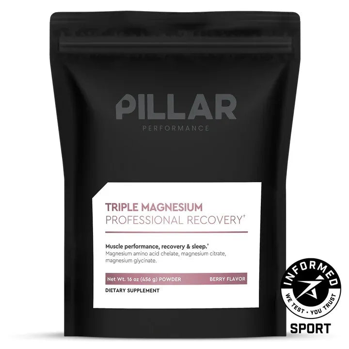 PILLAR Performance Triple Magnesium Professional Recovery Powder - 80 serving - BERRY