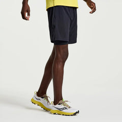 Saucony Outpace 7" 2-in-1 Short - BLACK