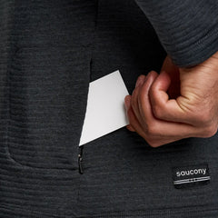 Saucony Triumph 3D 1/2 Zip - BLACK HEATHER