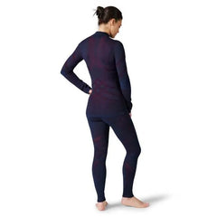 Smartwool Intraknit Merino 200 1/4 Zip - DEEP NAVY / POMEGRANATE