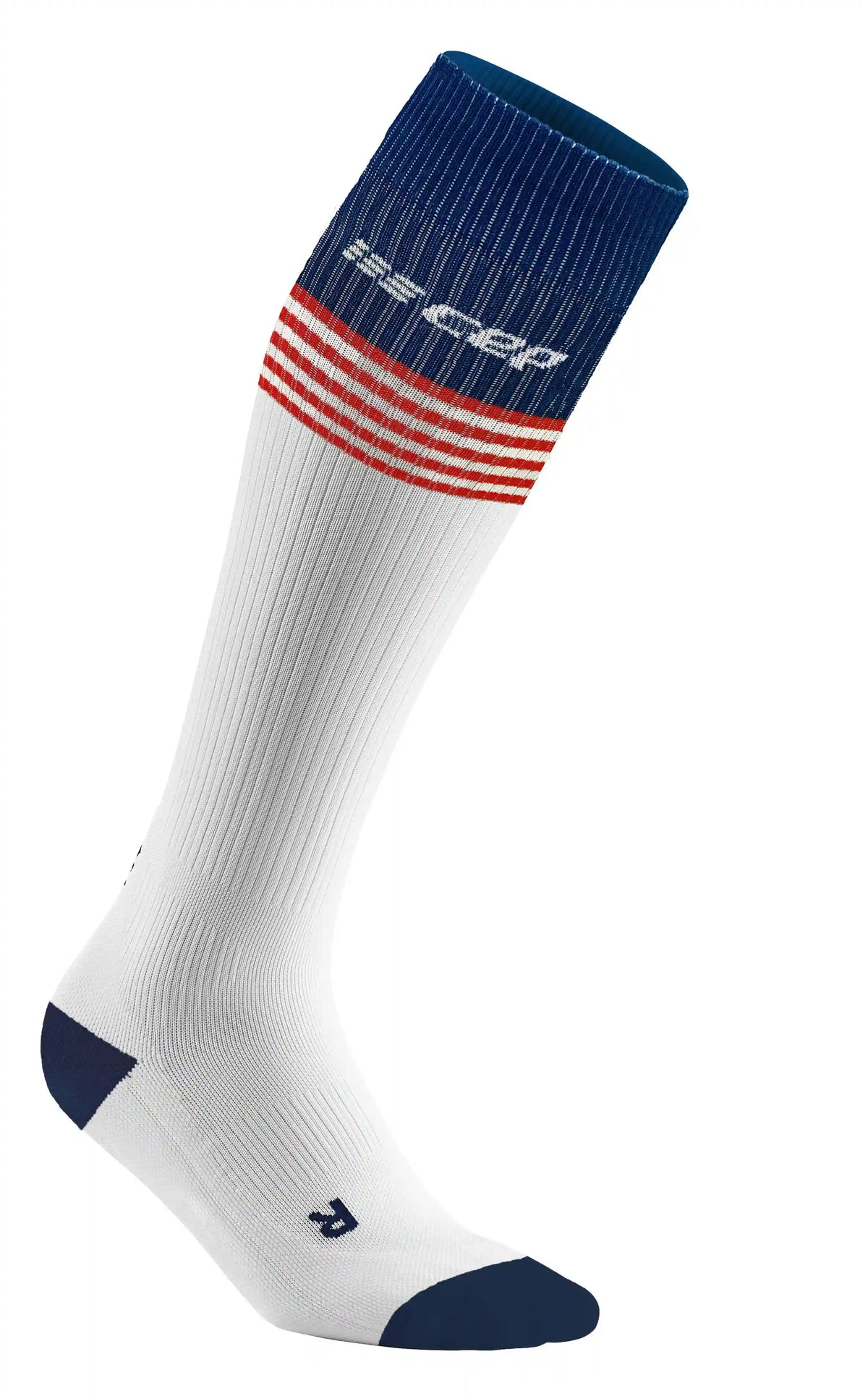 CEP Old Glory Tall Compression Socks - WHITE/RED&BLUE