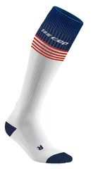 CEP Old Glory Tall Compression Socks - WHITE/RED&BLUE
