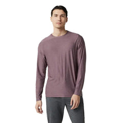 Vuori Long Sleeve Strato Tech Tee - ELDERBERRY HEATHER