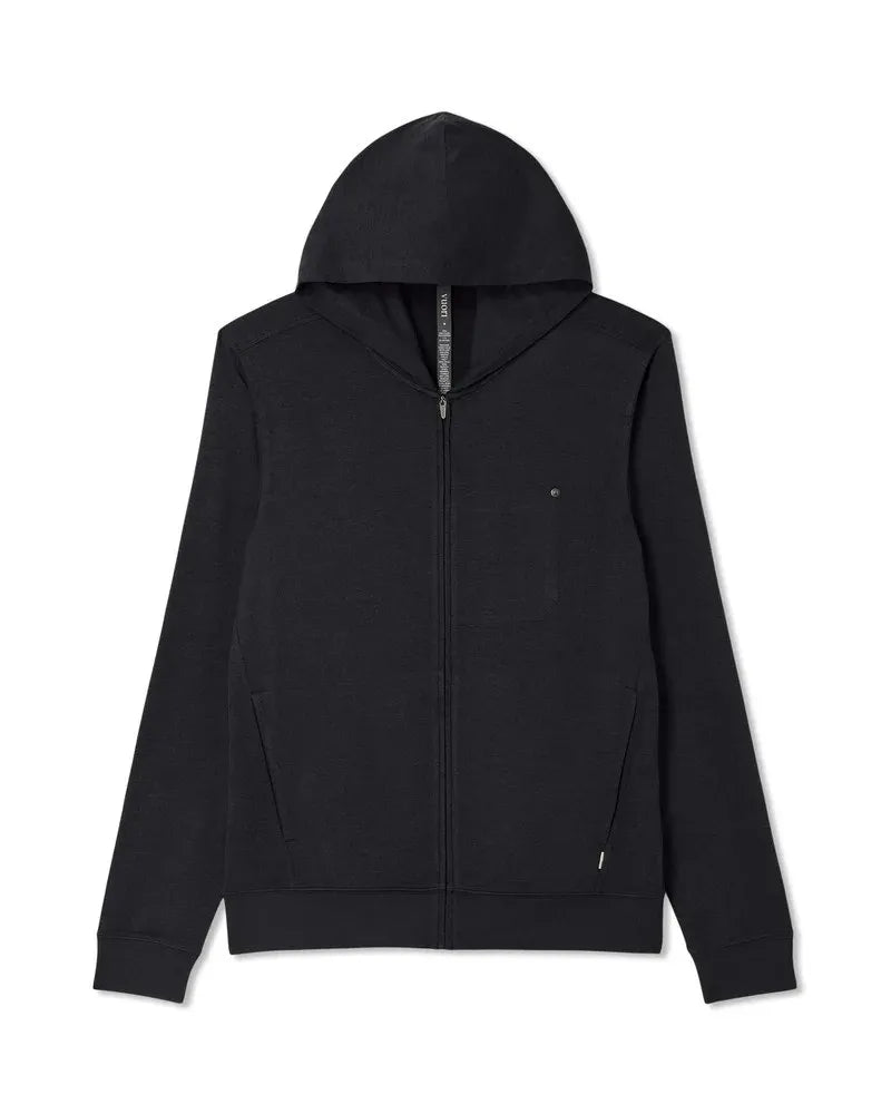Vuori Ponto Full Zip Hoodie - BLACK HEATHER