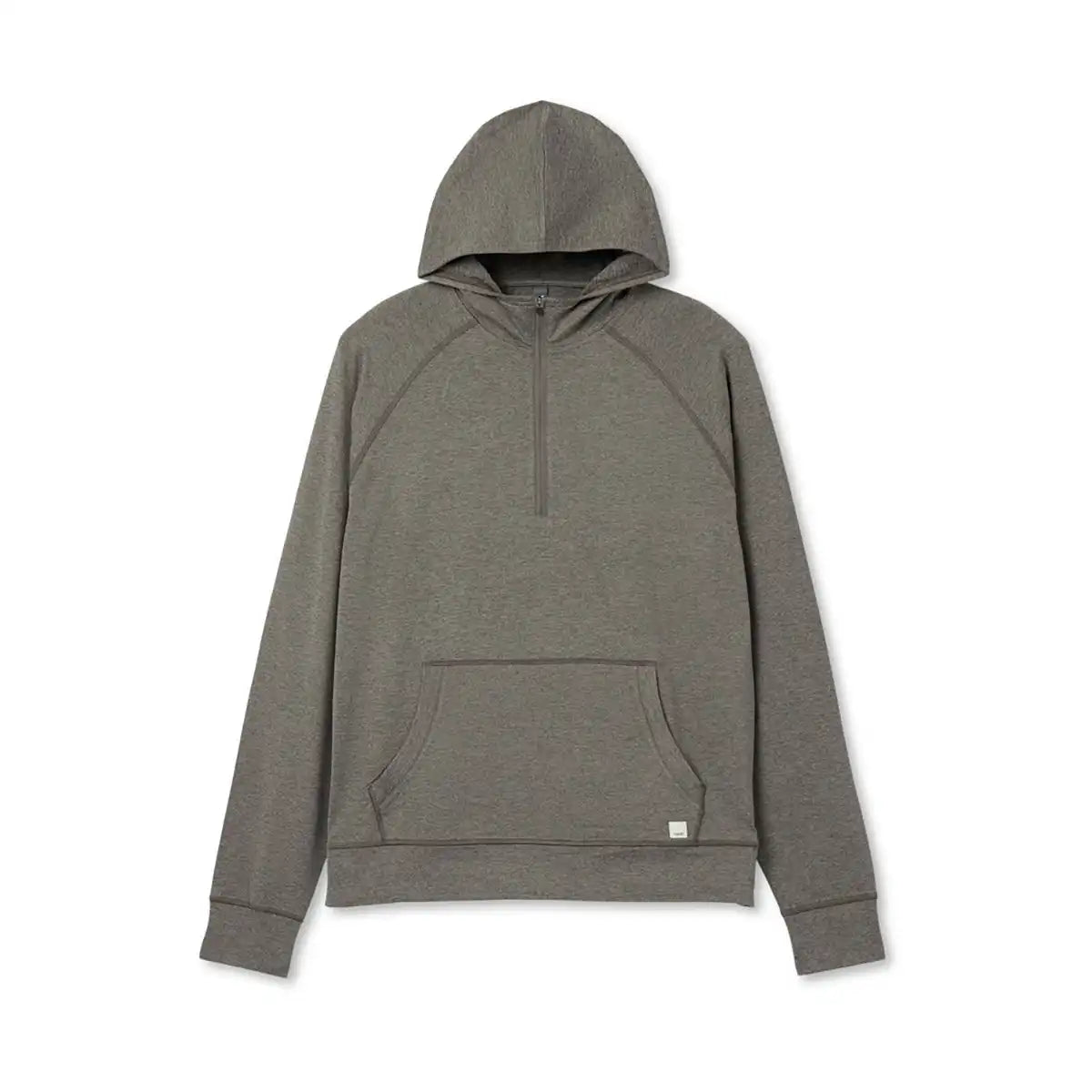 Vuori Ponto Performance 1/2 Zip Hoodie - WARM GREY HEATHER
