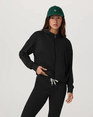 Vuori Halo Modern Full Zip Hoodie - TRUE BLACK