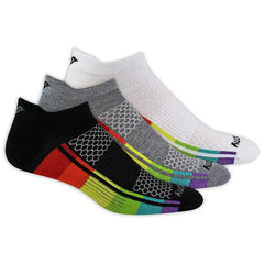 Saucony Inferno Ultralight No Show Tab 3 Pack Socks - BLACK