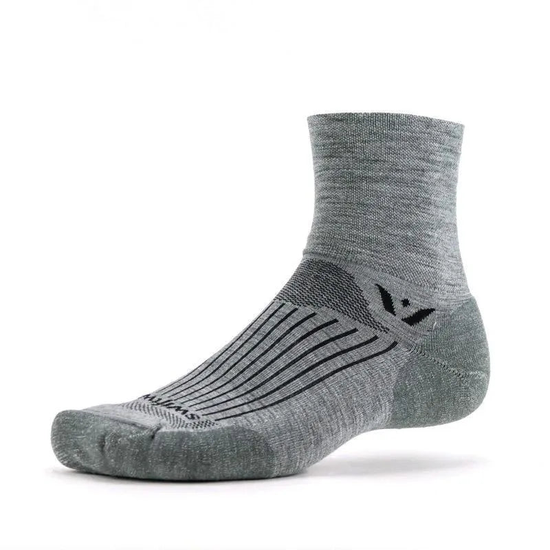 Swiftwick Pursuit Four Socks Merino Wool - HEATHER GREY